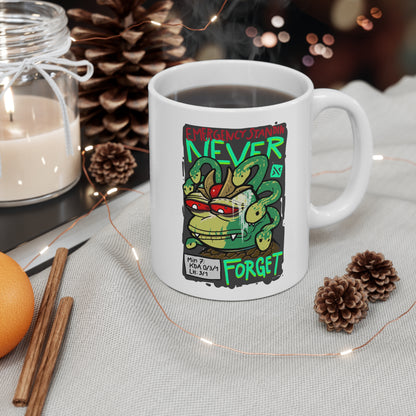 Reincarnation "NEVER FORGET Dusa" Ceramic Coffee Cups, 11oz, 15oz